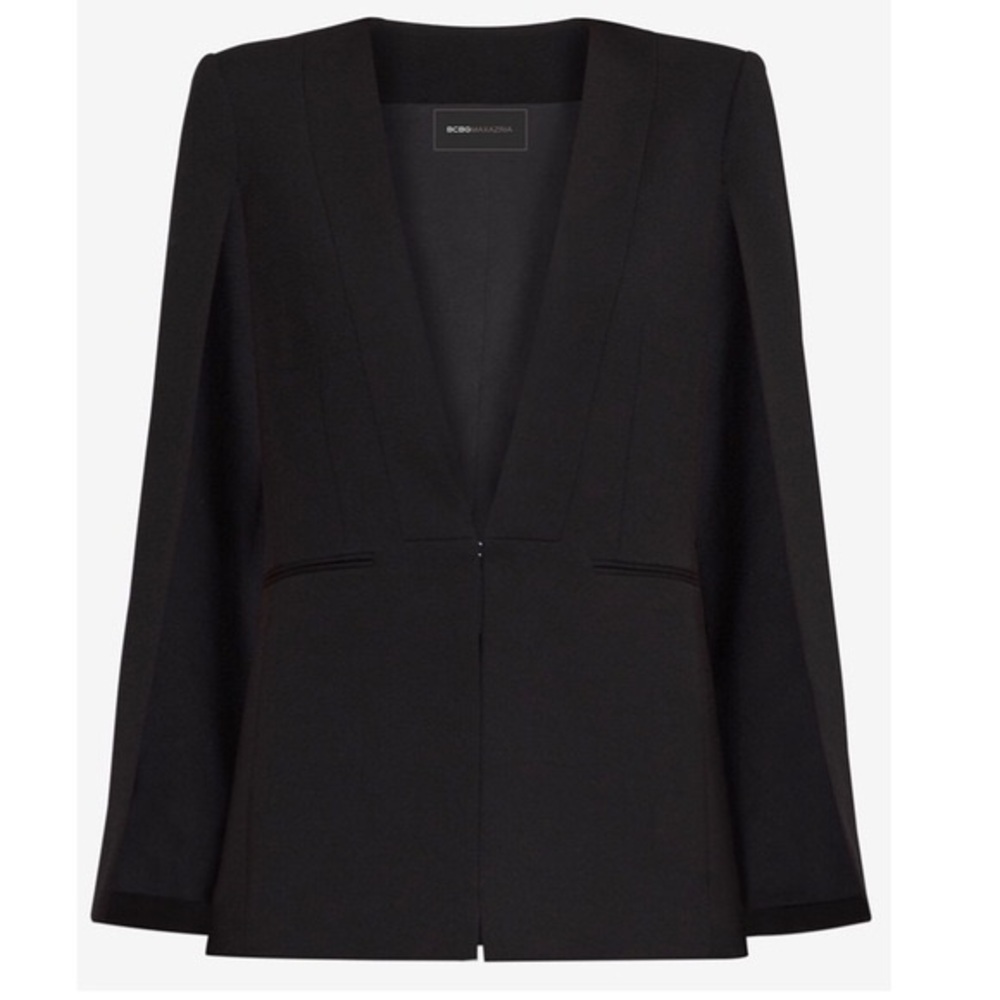 NWOT BCBGMaxAzria Black Upas Cape Blazer - SZ: XS